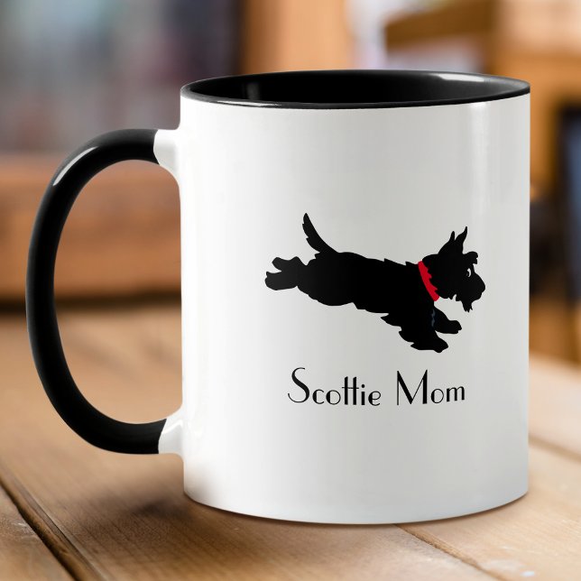 Scottie Mamma Scottish Terrier Roligt Custom Name  Mugg (Skapare uppladdad)