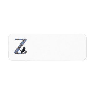 SCOTTIE Monogram Z Adressetiketter Returadress Etikett
