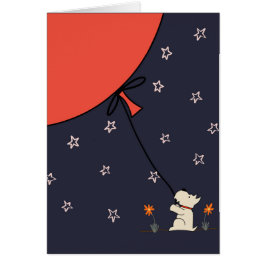 Scottie och den stora röda ballongen hälsningskort