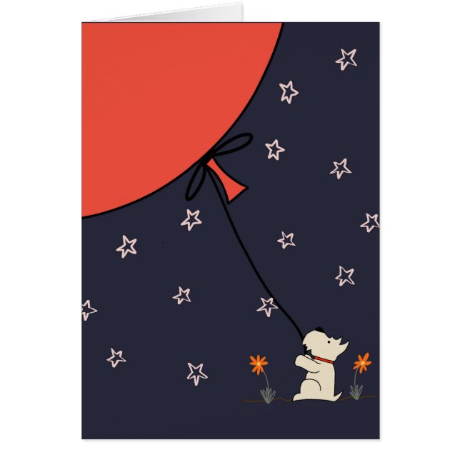 Scottie och den stora röda ballongen hälsningskort (Framsidan)