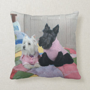 Scottie och Westie - Terrier Vinterkudde Kudde
