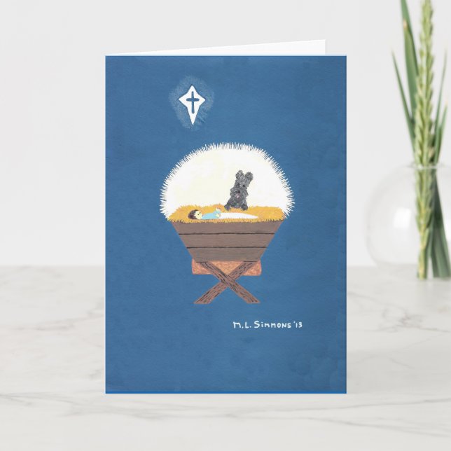 SCOTTIE PÅ MANGEREN HELGKORT (Framsida)