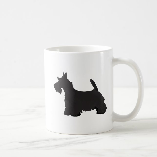 Scottie Scottish Terrier Basic Breed SIlhouette Kaffemugg (Höger)