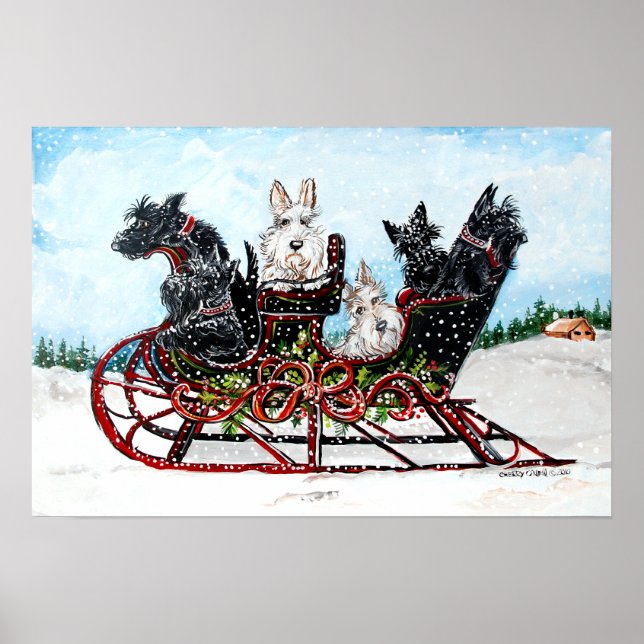 Scottie Sleigh Ride Poster (Framsidan)