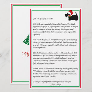 Scottie Terrier Personlig Jul Newsletter