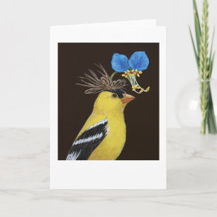 Scottie the goldfinch-hälsningskort kort