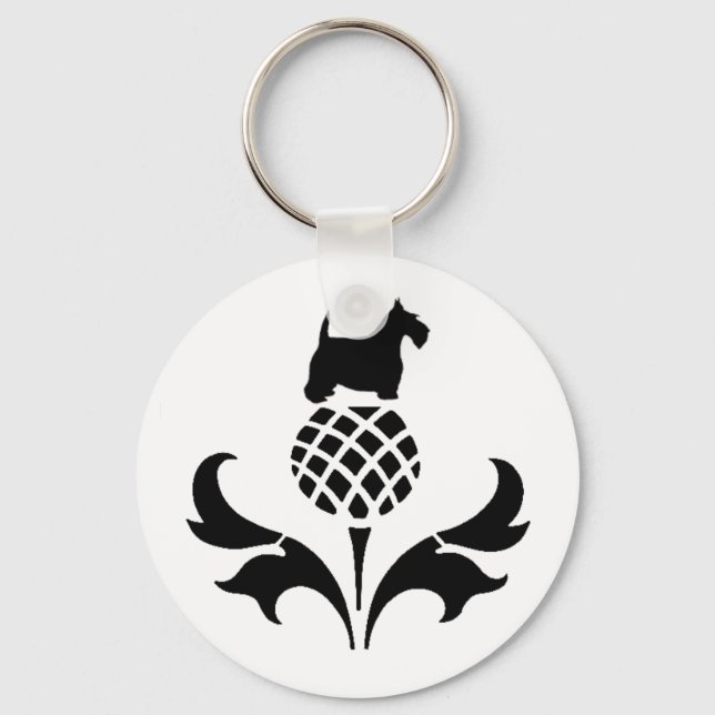 Scottie Thistle Nyckelring (Framsida)
