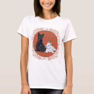 Scottie vuxen & Westie valp T-shirt