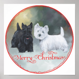 Scottie Westie jul Poster