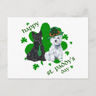 Scottie & Westie St. Paddy's Day Vykort