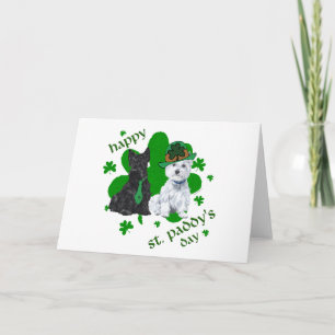 Scottie & Westie St. Patrick's Day Kort