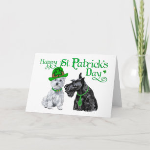Scottie & Westie St. Patrick's Day Kort