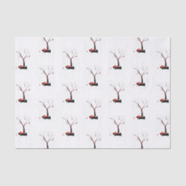 Scottiehundar och Robin i vintersäsong