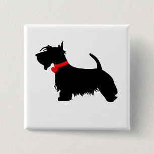 Scottiehunden klämmer fast knäppas emblem knapp