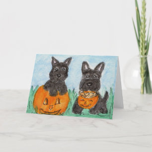 Scottien förföljer den pumpaHalloween Etc. Kort