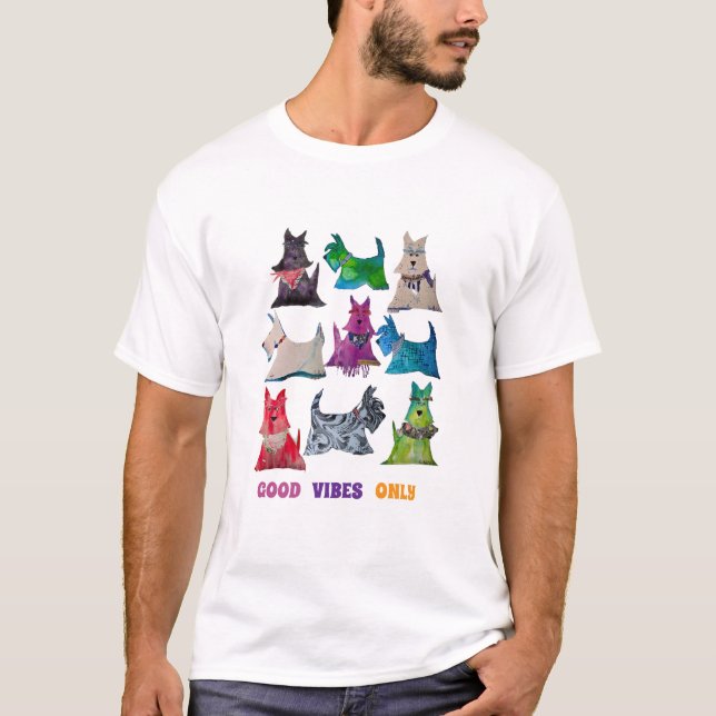 Scotties med bra vibbar t shirt (Framsida)