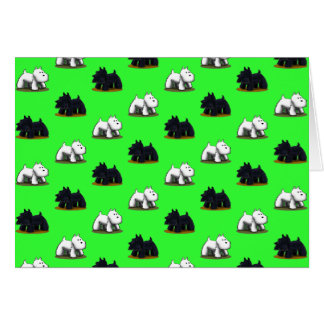 Scotties och Westies Hälsningskort