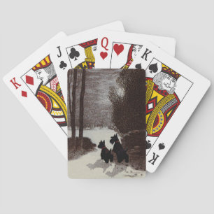 Scotties på overklig vinternatt casinokort