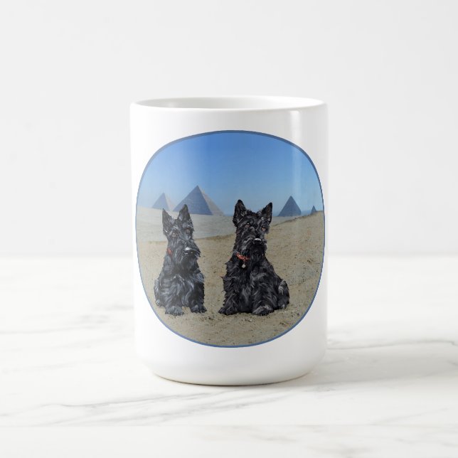 Scotties sightseeing i Egypt Kaffemugg (Center)
