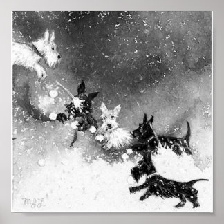 Scotties Snö Fight Poster