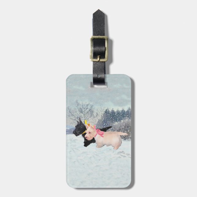 Scottievalpar Bagagebricka (Vertikal Framsida)