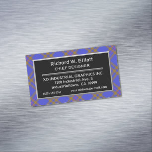 Scottish Accent Klan Elliot Elliott Tartan Magnetiska Visitkort
