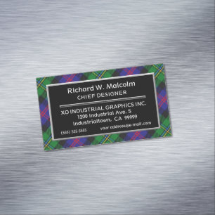Scottish Accent Klan Malcolm Tartan Visitkortmagnet