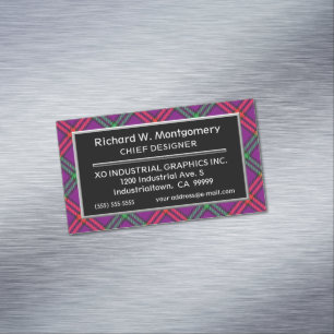 Scottish Accent Klan Montgomery Tartan Magnetiska Visitkort