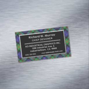 Scottish Accent Klan Murray Tartan Visitkortmagnet