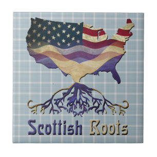 Scottish American Design Ceramic Tile Kakelplatta