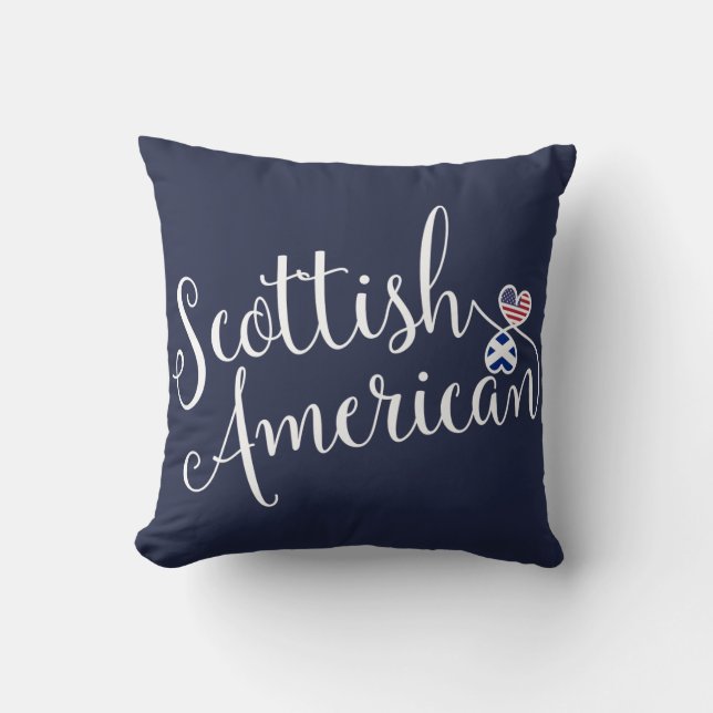 Scottish American Entwated Hearts Throw Cushion Kudde (Framsida)