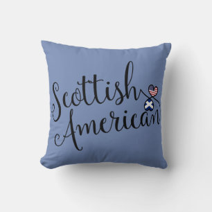 Scottish American Entwated Hearts Throw Cushion Kudde