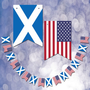Scottish American Flaggor, Party Scotland / USA Vimplar