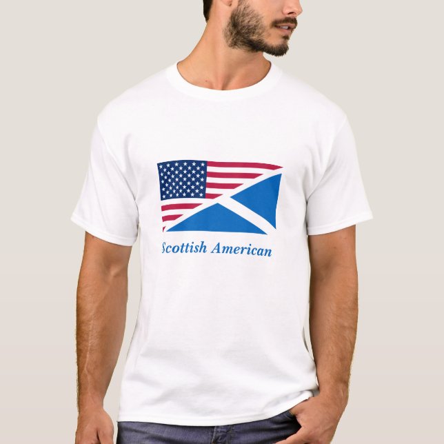 Scottish American Tshirt Tee Shirt (Framsida)