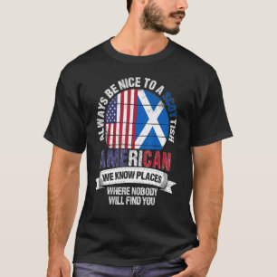 Scottish American We Know Ställen där Scotland Fl T Shirt
