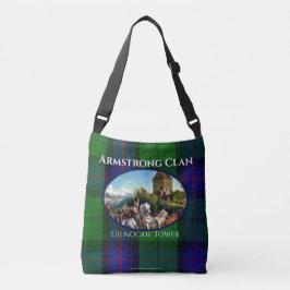 Scottish Armstrong Klan Tartan & Castle Tote Axelväska