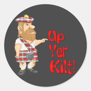 Scottish Attitude Runt Klistermärke