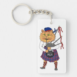 Scottish Bagpipe Cat Louis Wain