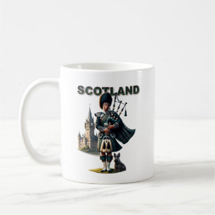 Scottish Bagpipe-spelare med Scottish Terrier Kaffemugg
