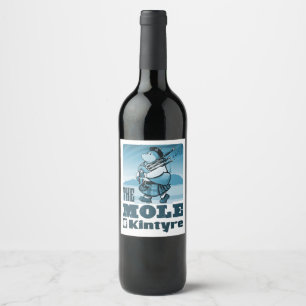 Scottish Bagpipe-uppspelningsmodul av Kintyre Vinflaska Etikett