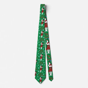 Scottish Bagpiper God jul med Snöflingor Slips