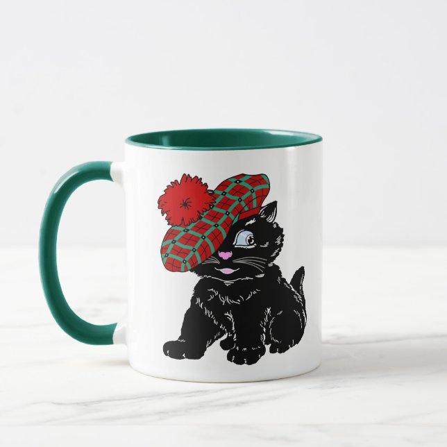 Scottish Black Cat Mugg (Vänster)
