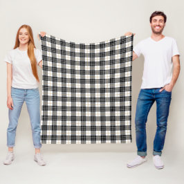Scottish Black och Guld Tartan Play Fleecefilt