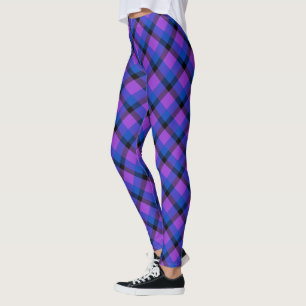 Scottish Blast Lila Blue och Black Tartan Play Leggings