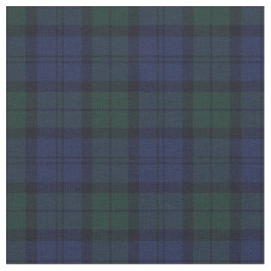 Scottish Blue Grönt Plaid Tartan Fabric Tyg