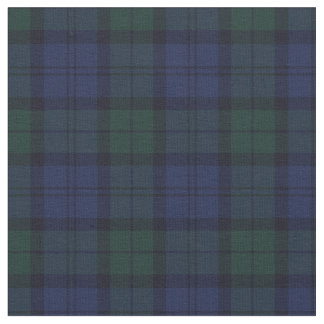 Scottish Blue Grönt Plaid Tartan Fabric Tyg