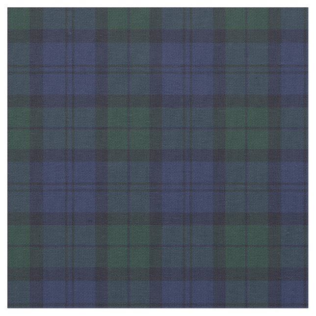 Scottish Blue Grönt Plaid Tartan Fabric Tyg (Närbild)