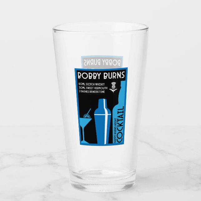 Scottish Bobby Burns Whiskey Cocktail Glaskopp (Framsida)