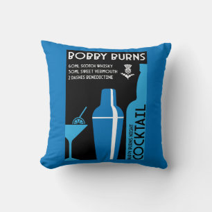 Scottish Bobby Burns Whiskey Cocktail Kudde