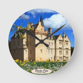 Scottish Brodie Klans Castle Photo Wall Clock Rund Klocka